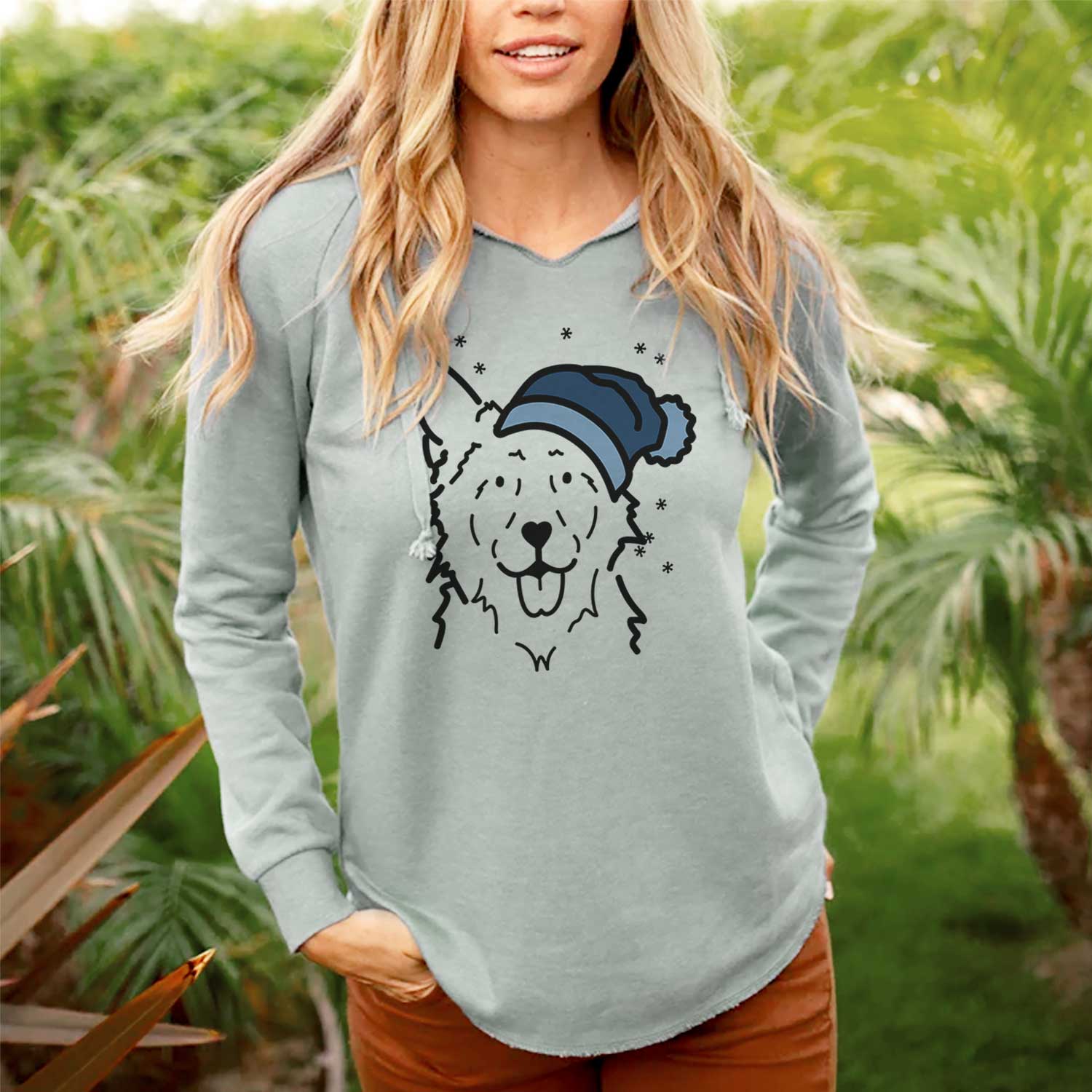 Womens Cali Wave Hooded Sweatshirt in Soft Cotton Blend
