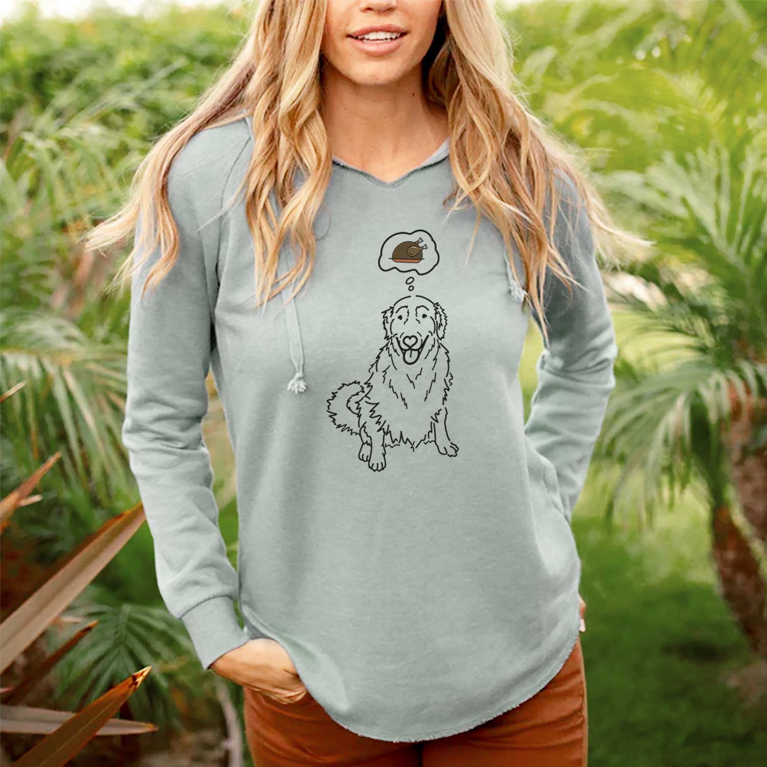 Cali Wave Hooded Sweatshirt - Daisy Print Pullover