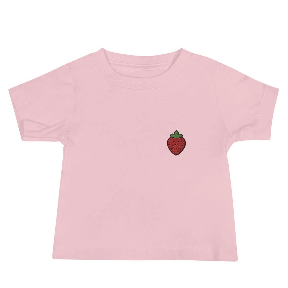 Strawberry Baby Jersey Short Sleeve Tee, Baby Shower T-Shirt Gift, Boys and Girls Shirt - Multiple Colors