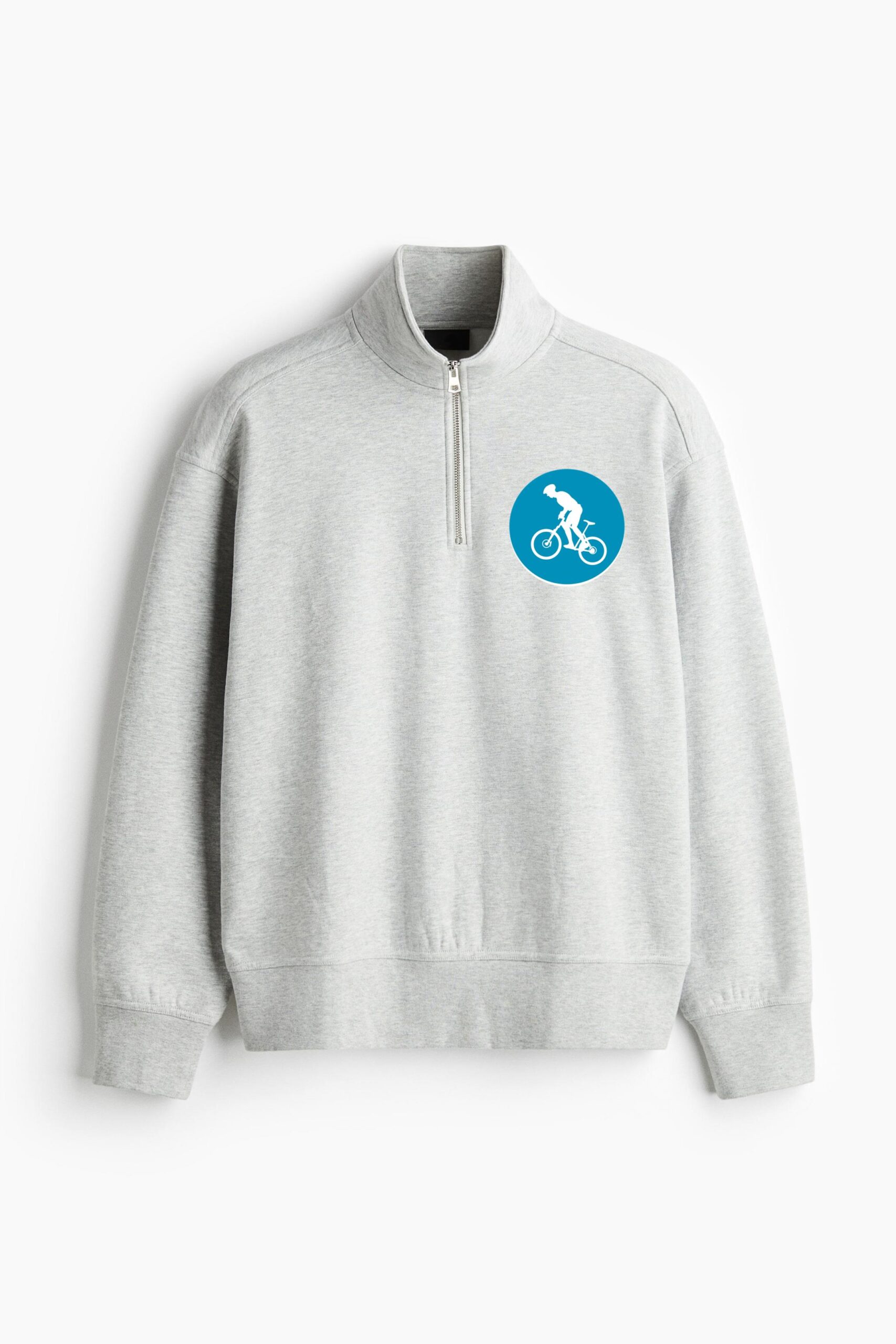 Bmx Sport Circle Icon Loose-Fit Sweatshirt Collar Jacket